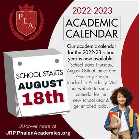Phalen Leadership Academy Calendar 2022 23